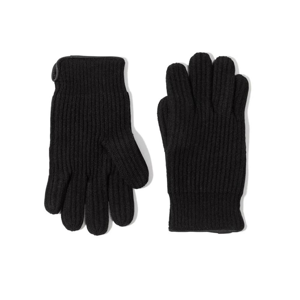 Amicale Black Cashmere Men's Knit Gloves Tags One Size Fits Most Cabin Heritage‎